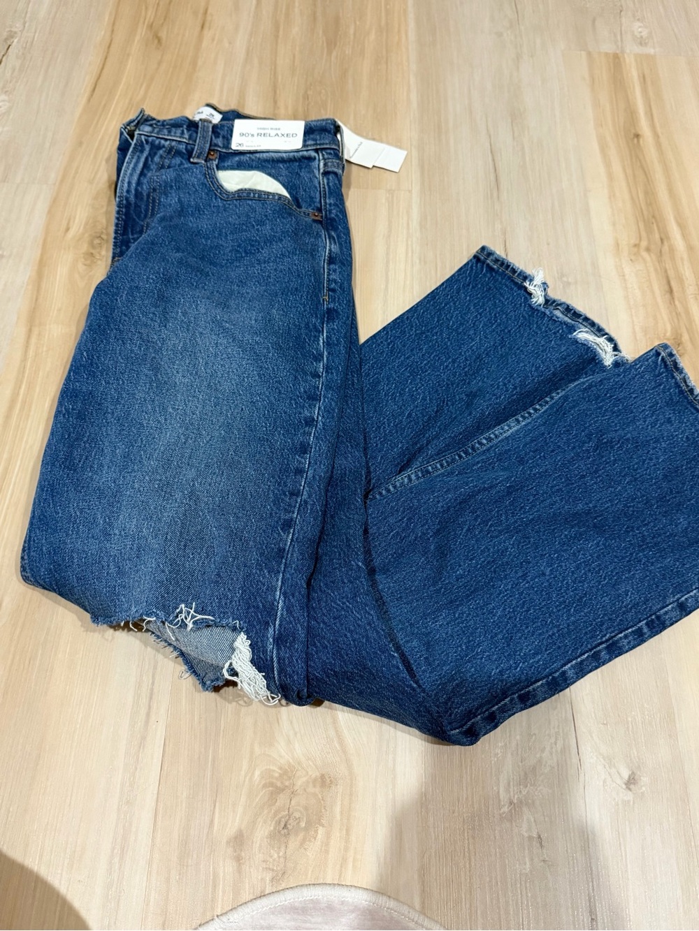Abercrombie & Fitch Dark Blue Straight-Leg Jeans